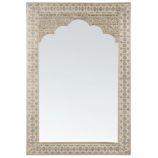Lustro ścienne PALI 60 cm 90 cm Metal Złoty