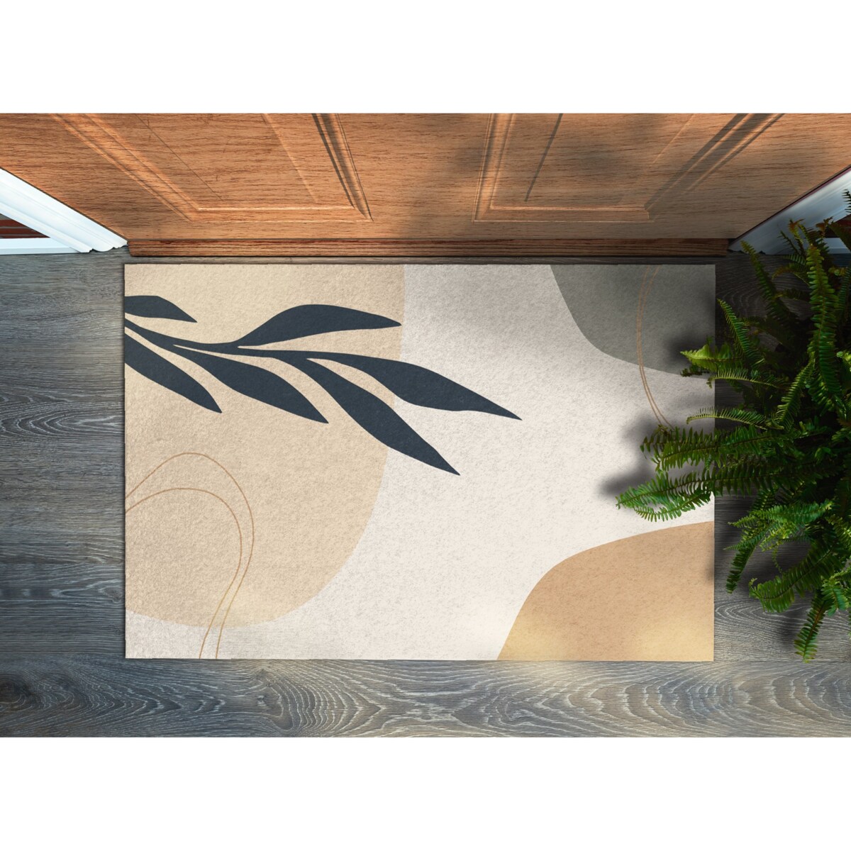 Wycieraczka do wnętrz Minimalistyczny Liść 60x40 cm
