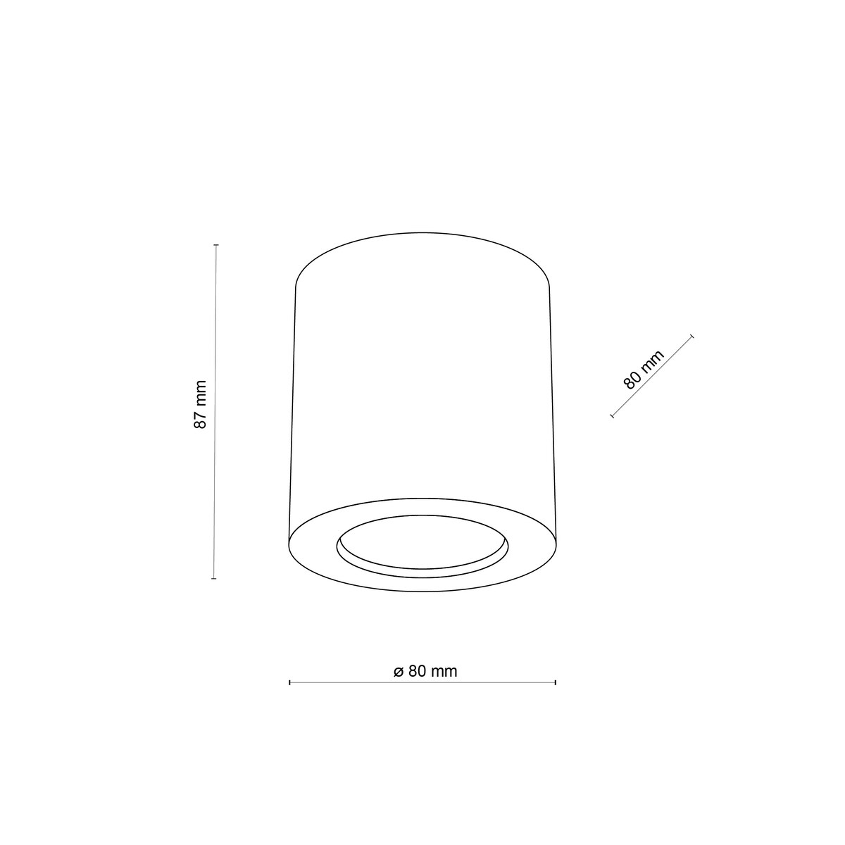 Oprawa natynkowa spot EVE WOOD BUK TK Lighting GU10 drewno buk 10121 do salonu i kuchni