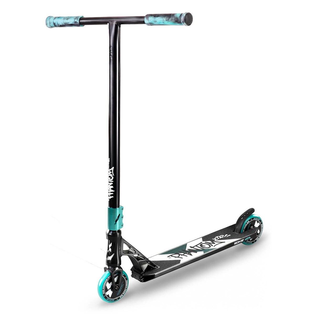 Hulajnoga wyczynowa Soke XTR czarny-turkus ABEC-9 110 mm