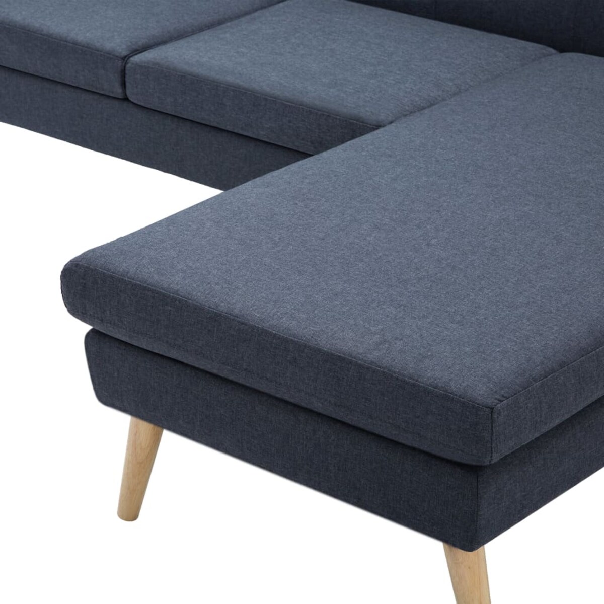 vidaXL Sofa w kształcie L, obita tkaniną, 186x136x79 cm, ciemnoszara