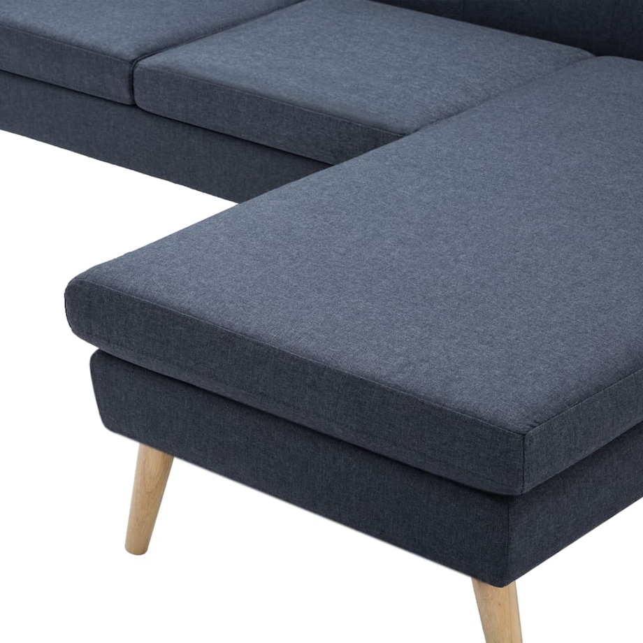 vidaXL Sofa w kształcie L, obita tkaniną, 186x136x79 cm, ciemnoszara