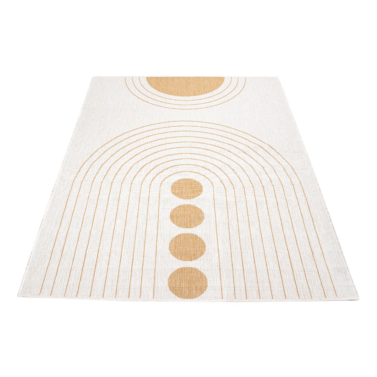 Funkcjonalny dywan na zewnątrz i do wnętrz, dwustronny DUO 57390 Ochre 80x150