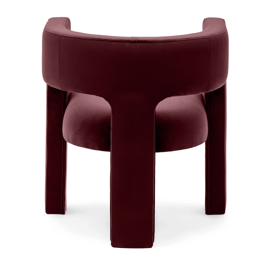 Fotel wypoczynkowy aksamitny bordowy Tiana