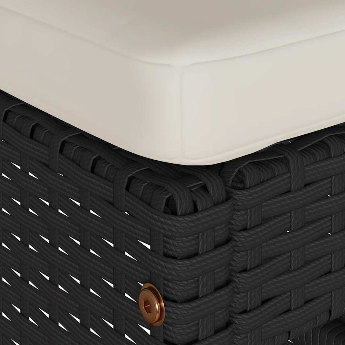 vidaXL Ogrodowe stołki barowe z poduszkami, 6 szt., czarne, polirattan