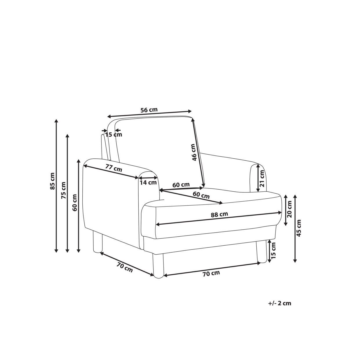 Fotel Boucle Beżowy TUVE