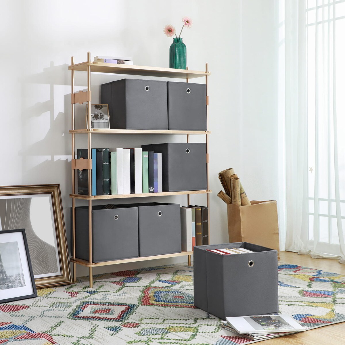 Organizer Do Przechowywania Zestaw 6 Sztuk Szary