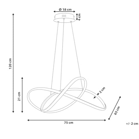 Lampa wisząca LED TUMEN Metal Złoty