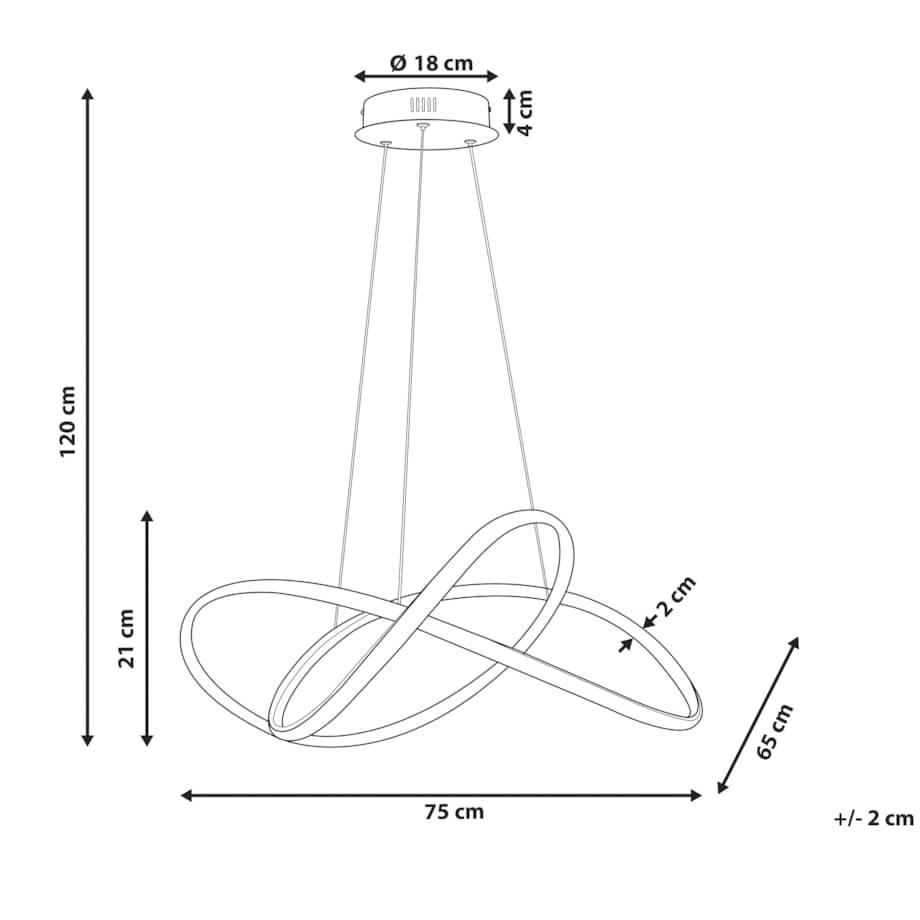 Lampa wisząca LED TUMEN Metal Złoty