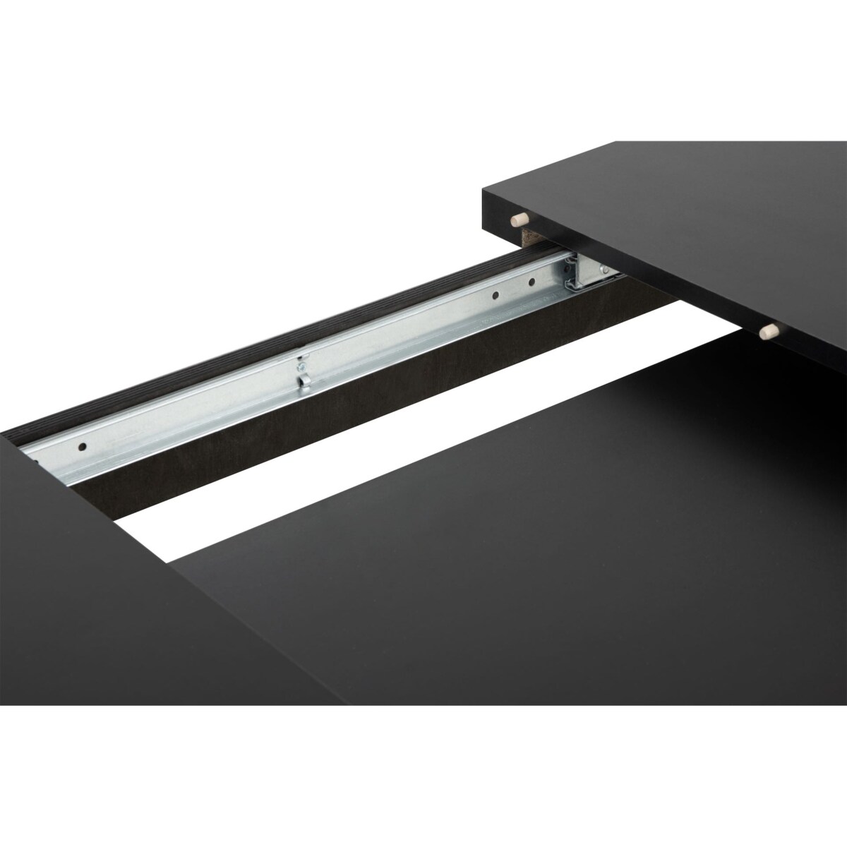 KONSIMO RHENA Stół w skandynawskim stylu rozkładany czarny