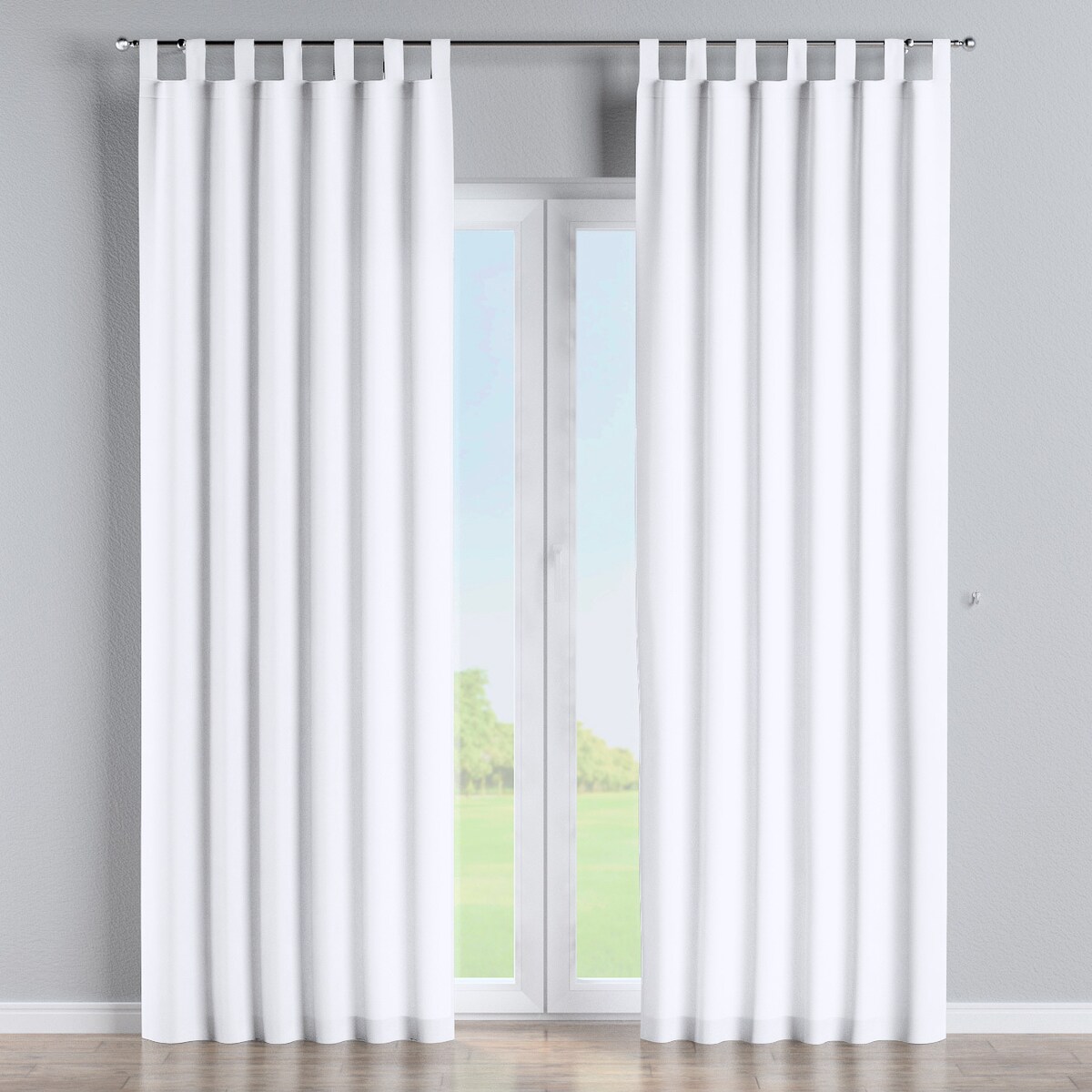 Zasłona na szelkach 1 szt. 130x245 śnieżnobiały