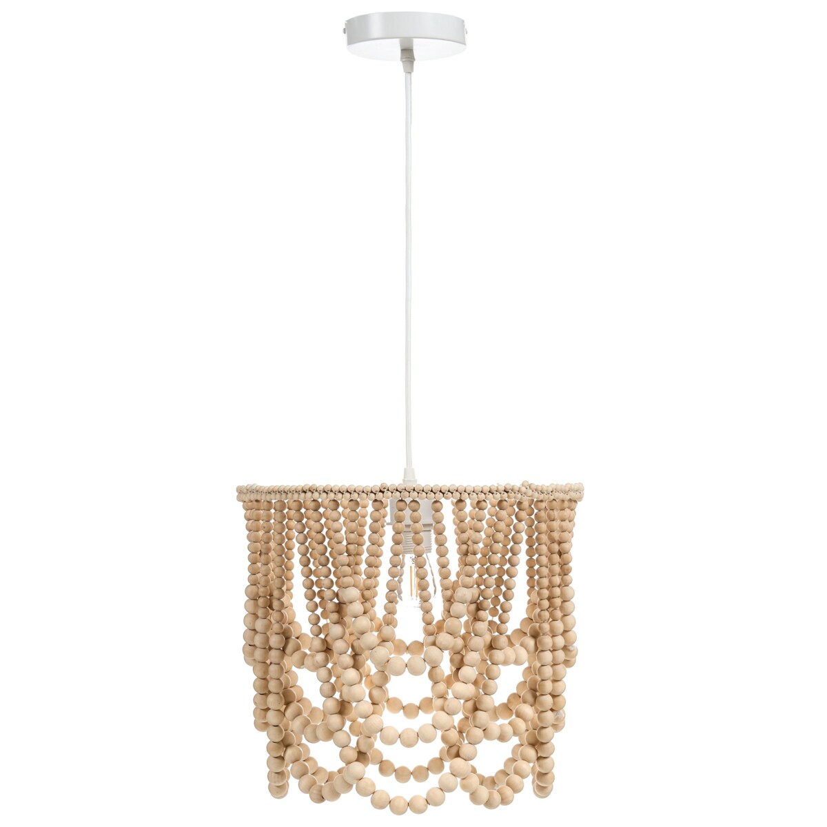 Żyrandol PUSWELI Drewno Jasnobrązowy