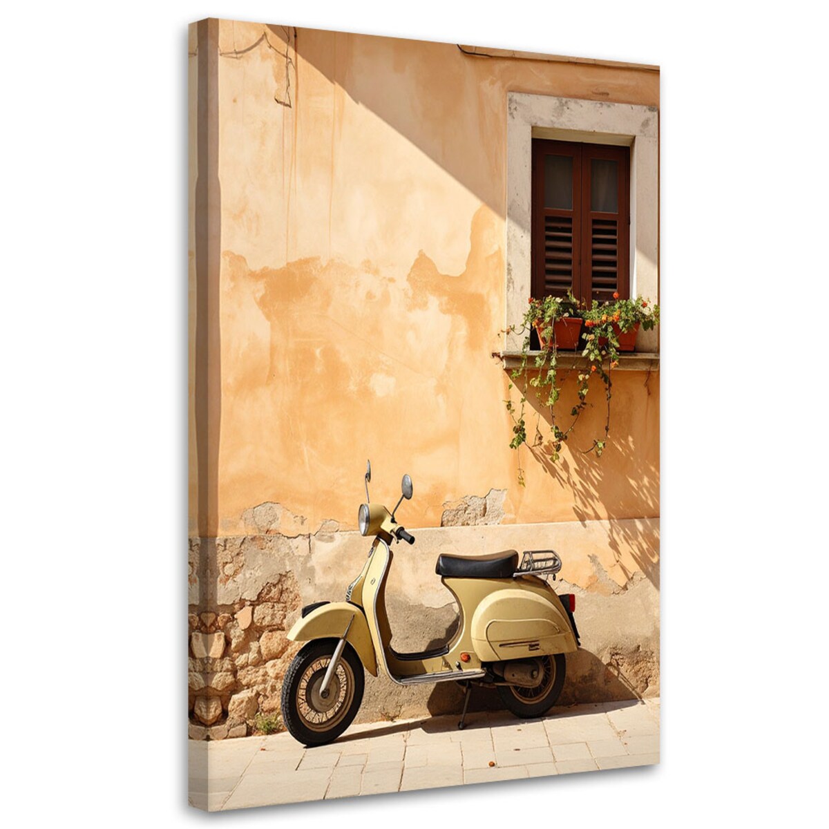 Obraz do salonu sypialni jadalni hotelu restauracji, Skuter Vespa Toskania Włochy 60x90 cm