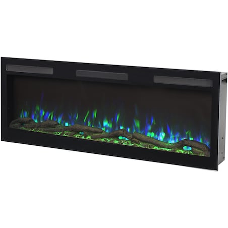 Kominek elektryczny AFLAMO Majestic 153 PRO - ścienny i do zabudowy - 153x45x13 cm - kominek LED z funkcją grzania 750/1500 W