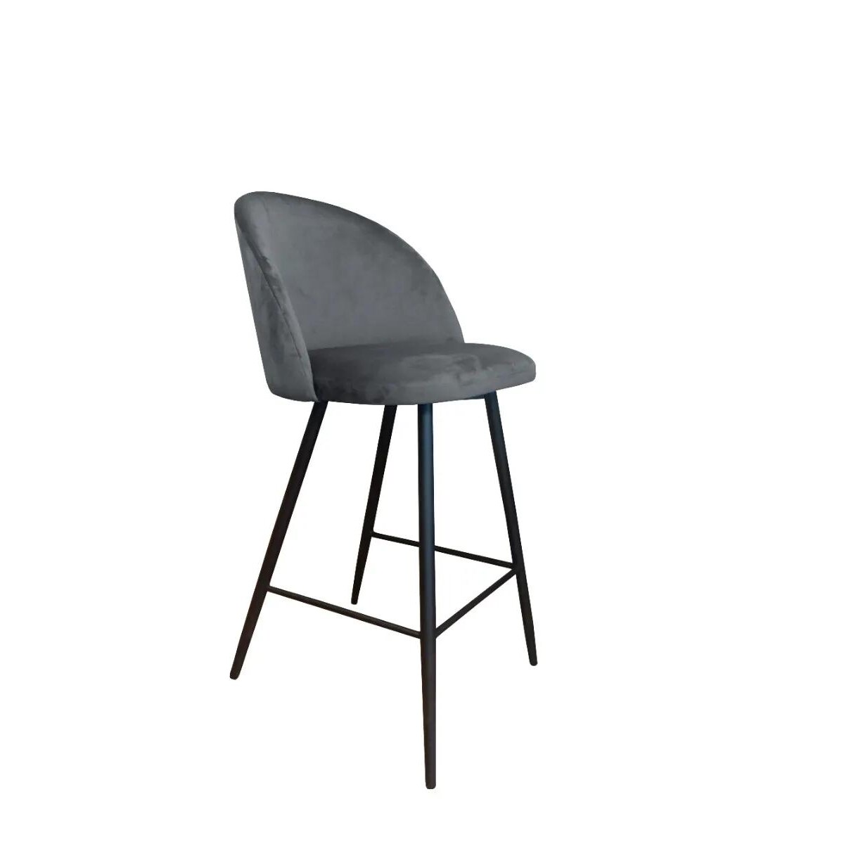 Hoker niski CLAUDINE BL VELVET ciemno szary