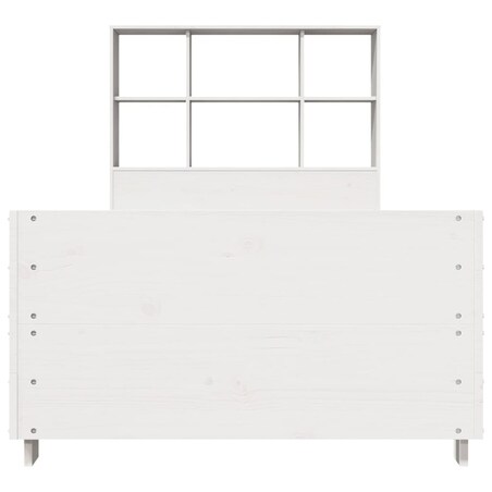 vidaXL Rama łóżka bez materaca, biała, 90x190 cm, lite drewno sosnowe