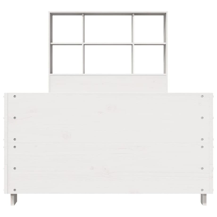 vidaXL Rama łóżka bez materaca, biała, 90x190 cm, lite drewno sosnowe