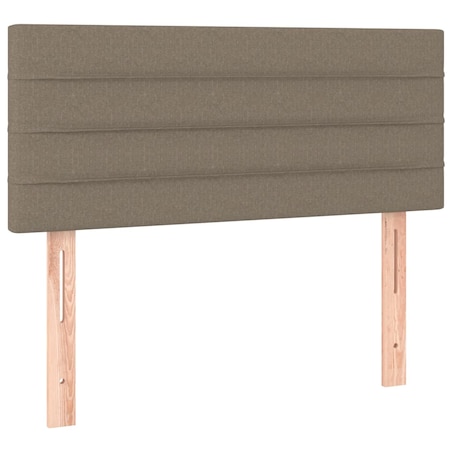 vidaXL Zagłówek do łóżka, taupe, 100x5x78/88 cm, tkanina