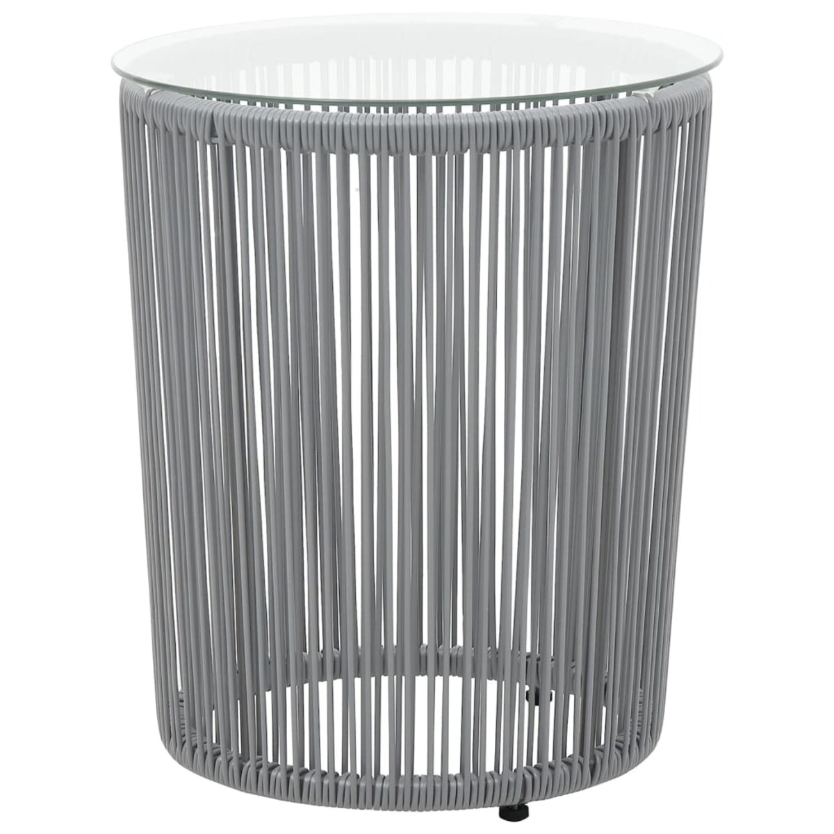 vidaXL 3-cz. zestaw mebli bistro z poduszkami, rattan PE, szary