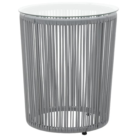 vidaXL 3-cz. zestaw mebli bistro z poduszkami, rattan PE, szary