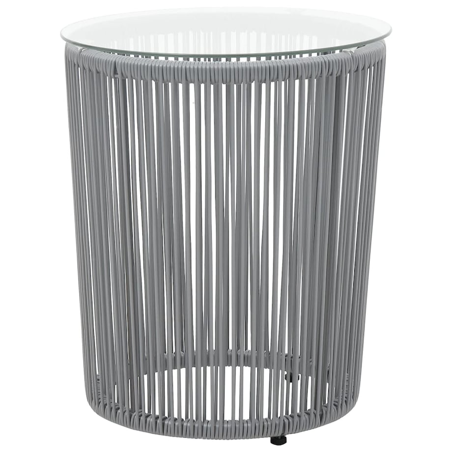 vidaXL 3-cz. zestaw mebli bistro z poduszkami, rattan PE, szary