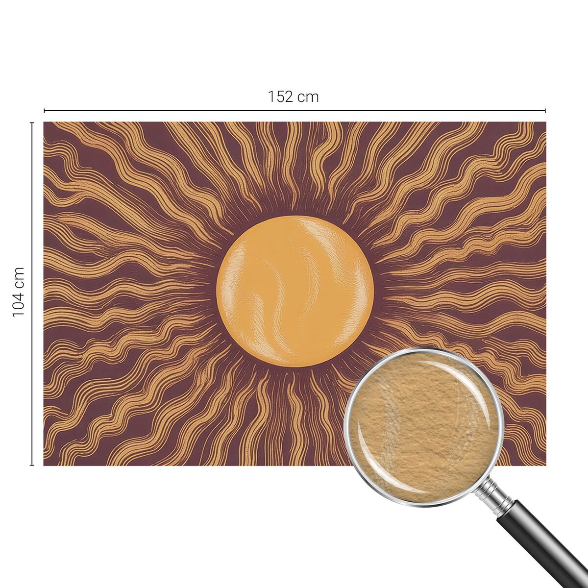 Fototapeta flizelinowa 152x104 cm - Słoneczne promienie, tapeta ścienna brązowa