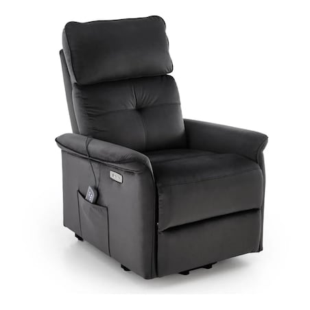 Fotel rozkładany SEMIR 2 VELVET czarny masujący