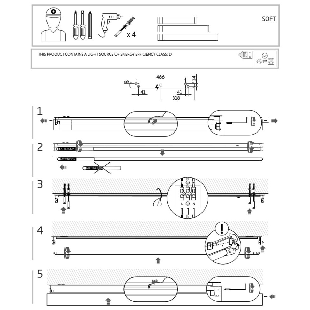 Lampa sufitowa 7540 SOFT CEILING LED 60X6 Biały Nowodvorski