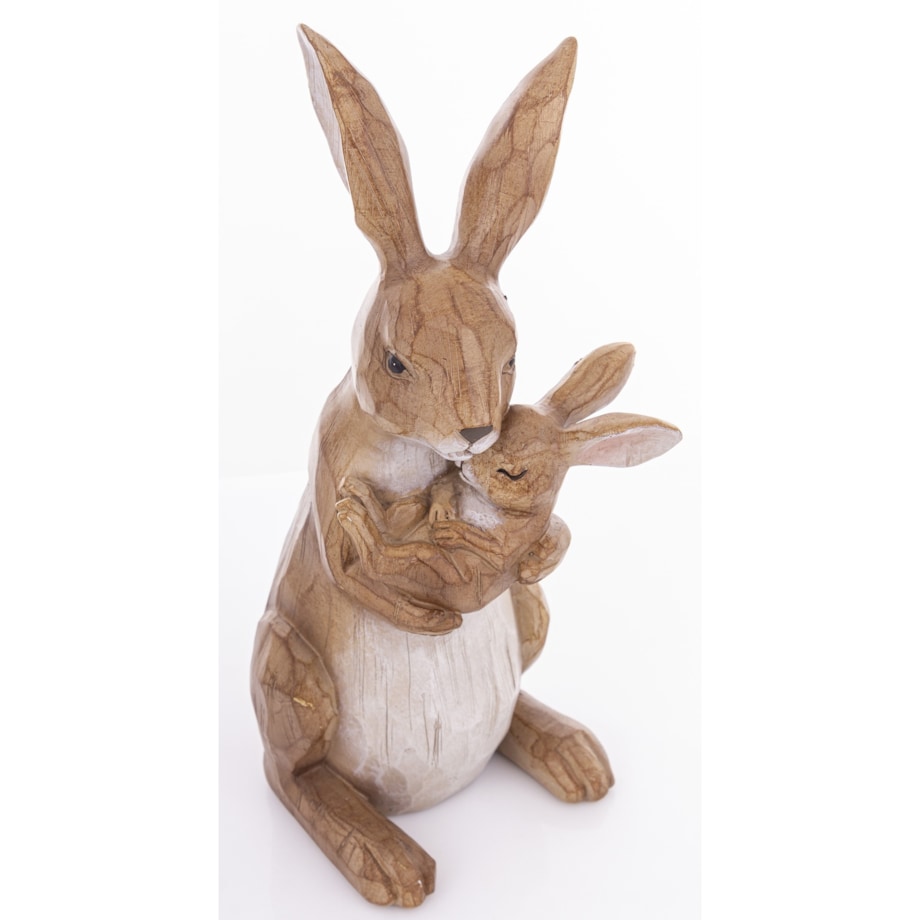 Dekoracja - króliczka z malcem w objęciach 32,5x14x18 cm CON AMORE-2