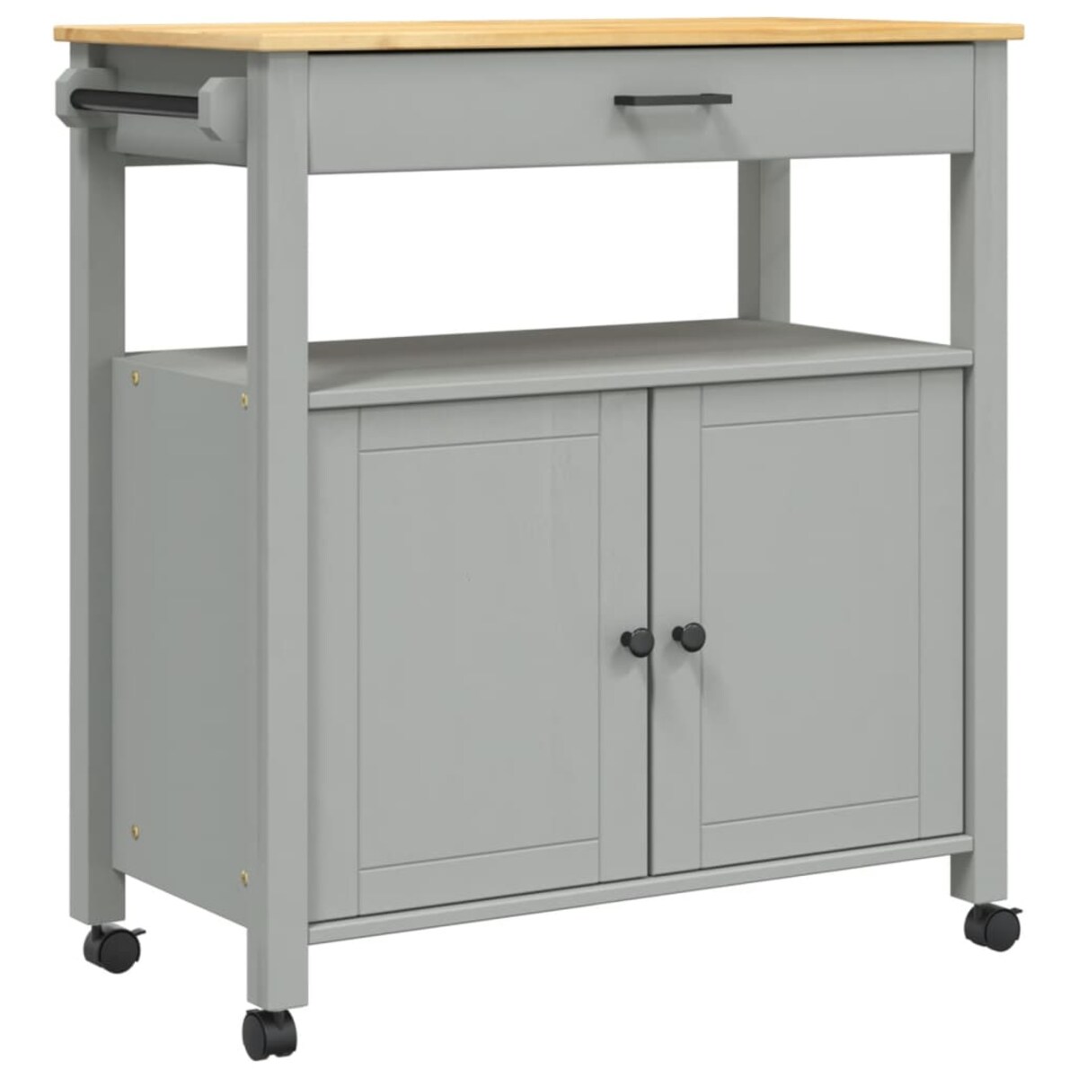 vidaXL Wózek kuchenny MONZA, 84x40x88,5 cm, lite drewno sosnowe