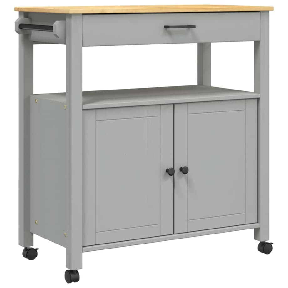 vidaXL Wózek kuchenny MONZA, 84x40x88,5 cm, lite drewno sosnowe