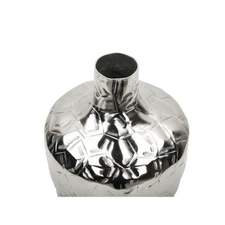 Wazon na kwiaty metalowy 39 cm srebrny INSHAS