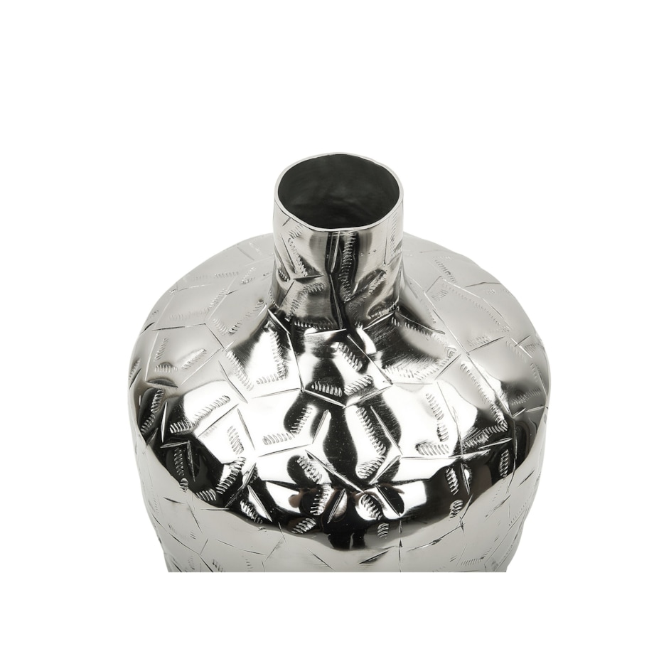 Wazon na kwiaty metalowy 39 cm srebrny INSHAS