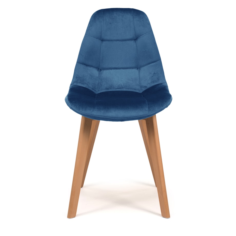 Krzesło tapicerowane skandynawskie welur VEGAS granatowy