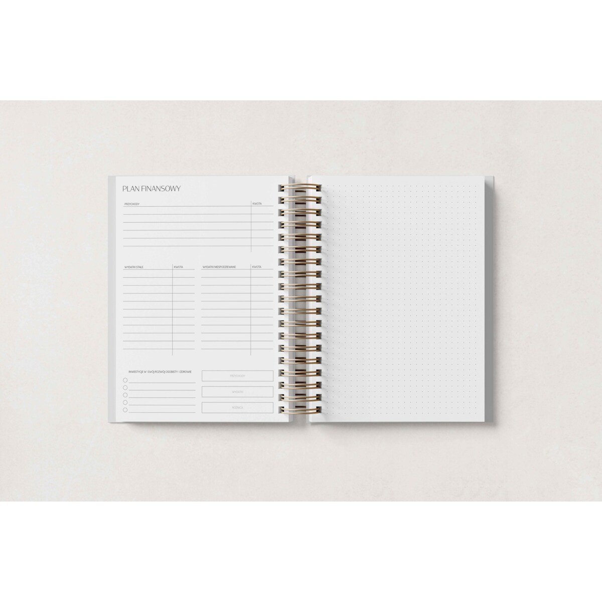 PLANNER NIEDATOWANY TYGODNIOWY – WHITE BEET
