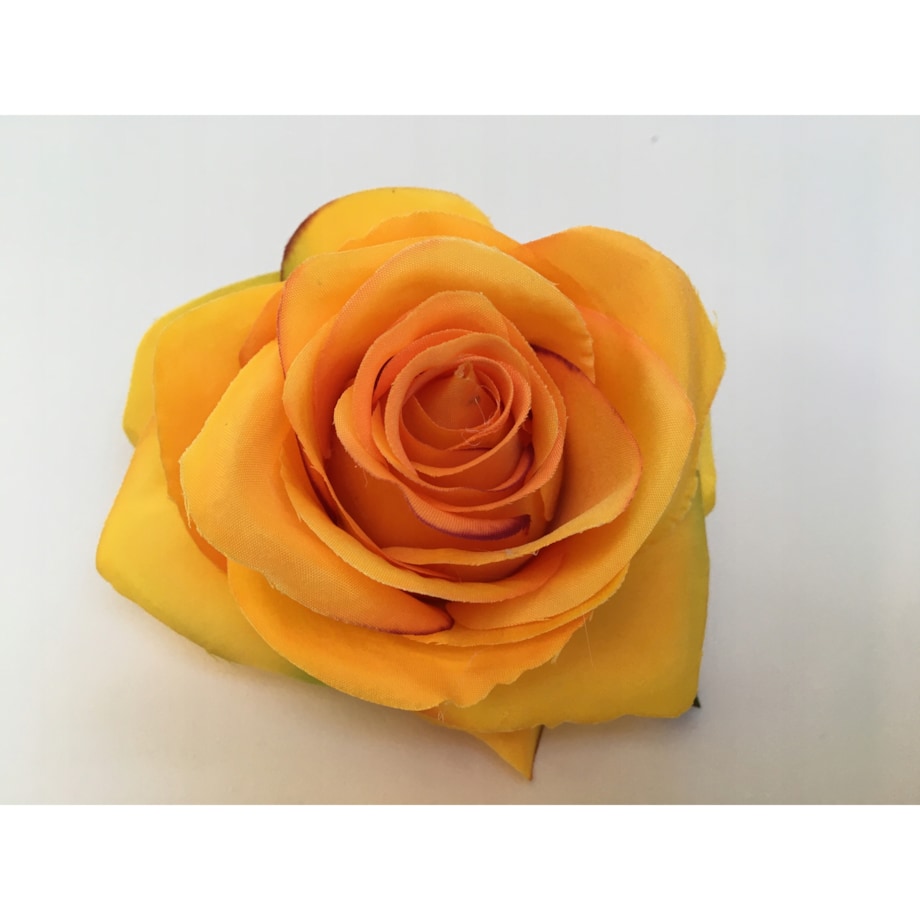 6x SZTUCZNE KWIATY RÓŻA pomarańczowa do bukiet stroik wiązanka wieniec grób