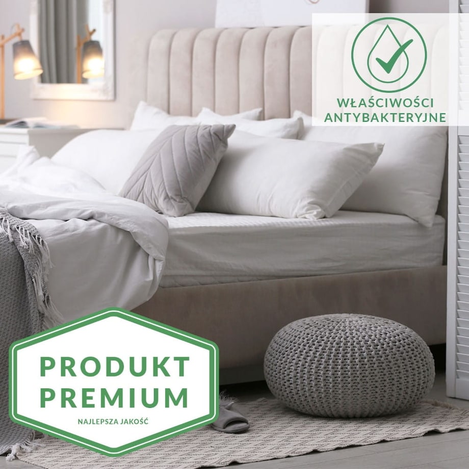 Prześcieradło bambusowe satyna bawełniana 220x260 Bamboo paski, szare