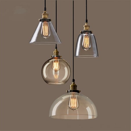 Lampa Wisząca Szklana Loft Industrial Kolory Verto