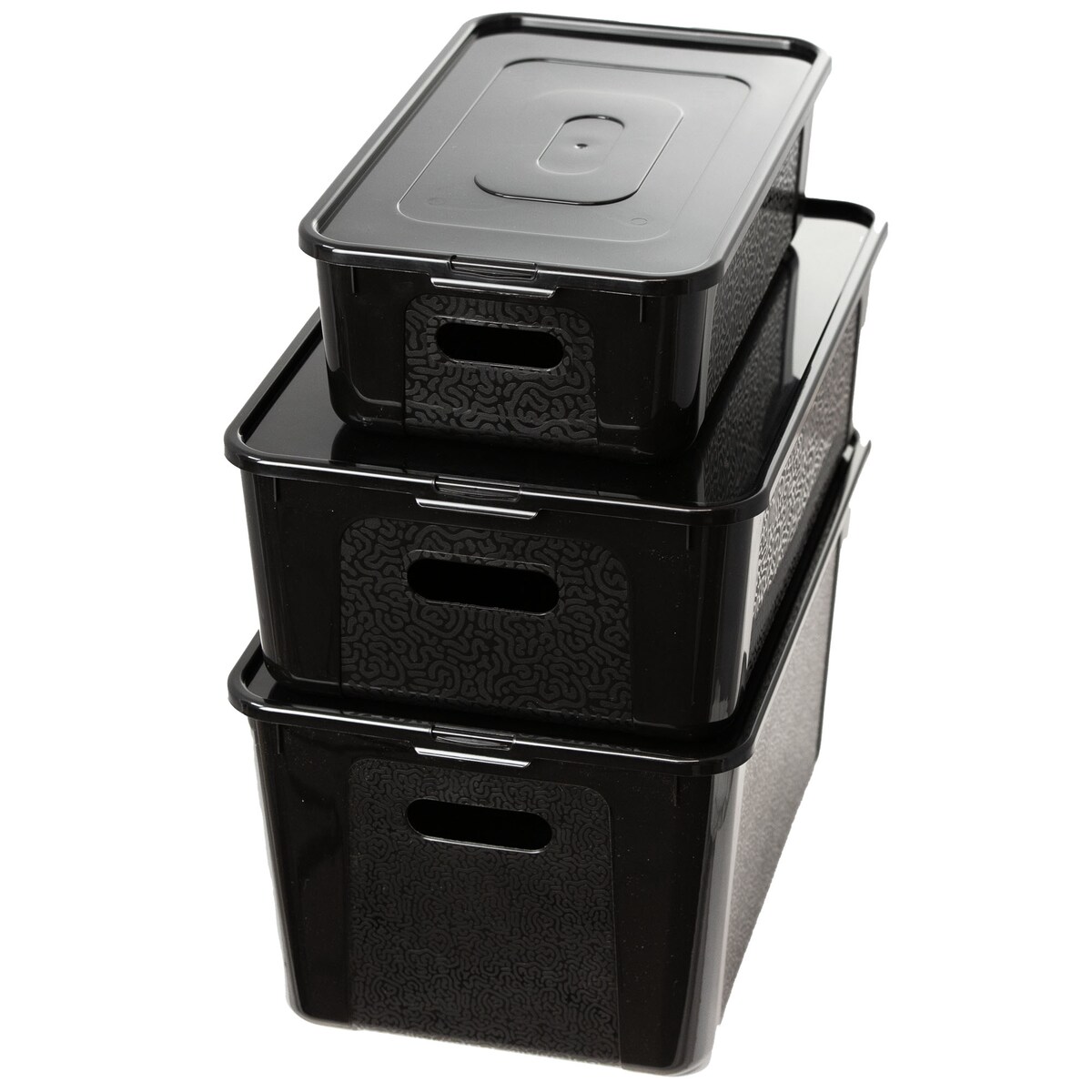 Pojemniki Plastikowe Pudło Zestaw 7/14/20 L Z Pokrywą Do Przechowywania