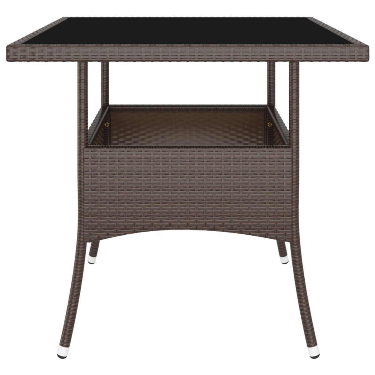 vidaXL 5-cz. zestaw mebli ogrodowych, polirattan, brązowy