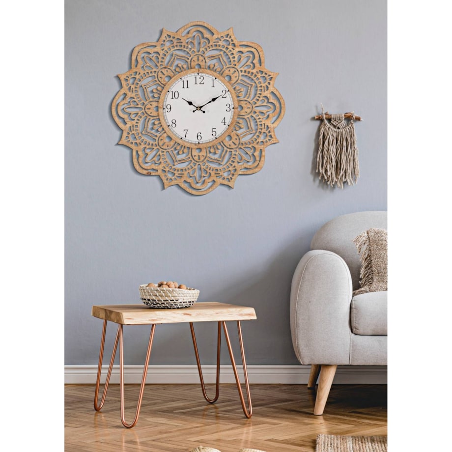 Zegar ścienny z koronkową tarczą, Ø 60 cm