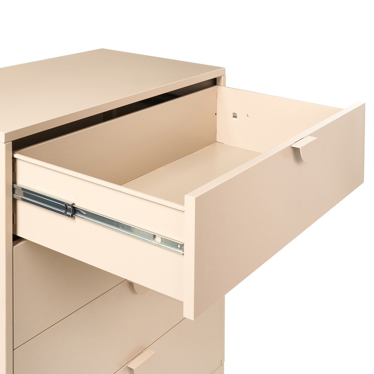 Komoda 4 szuflady ARDURA Metal Beżowy