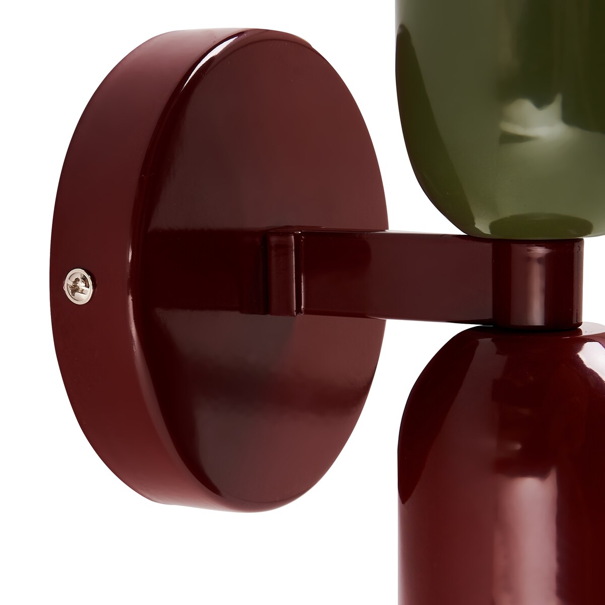 Zestaw 2 lamp ściennych TOPI Czerwony/ zielony Metal