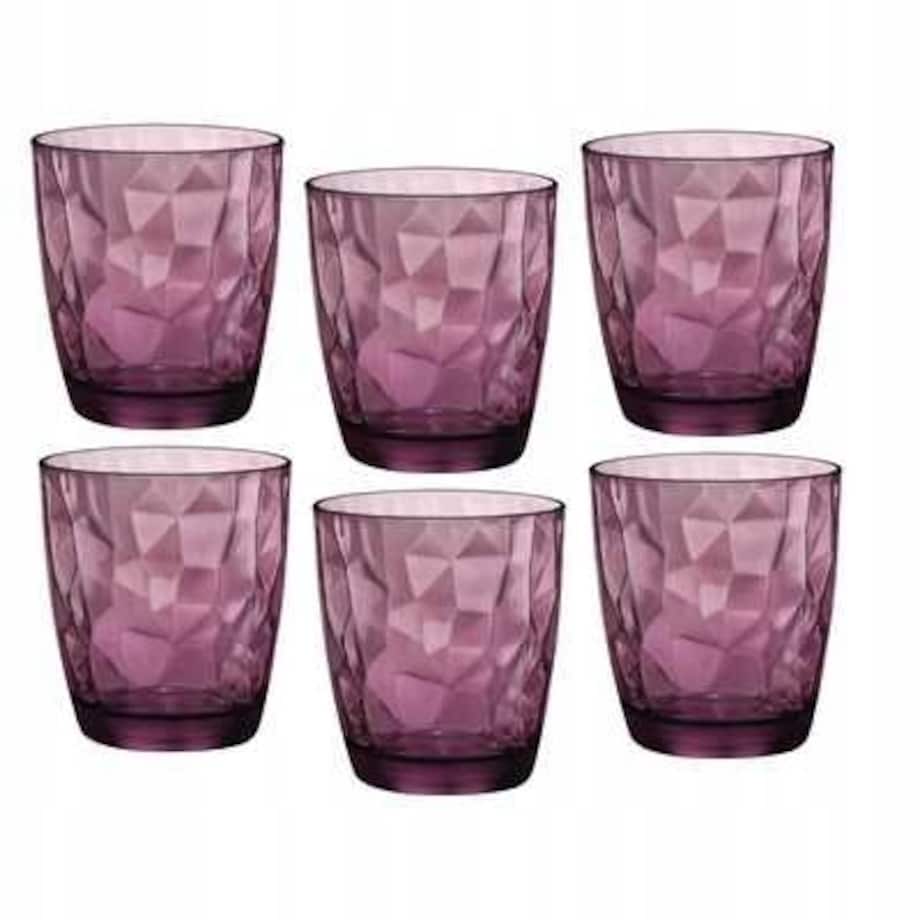 ZESTAW SZKLANKI NISKIE 6 x 300 ml BORMIOLI DIAMOND na soki napoje drinki