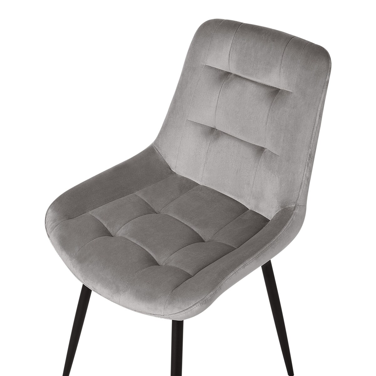 Zestaw 2 krzeseł do jadalni welurowy szary MELROSE