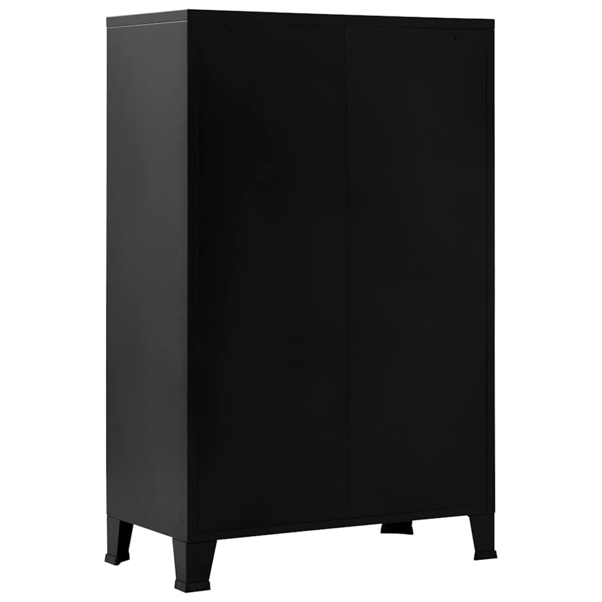 vidaXL Industrialna szafka do przechowywania, czarna 75x40x120 cm stal