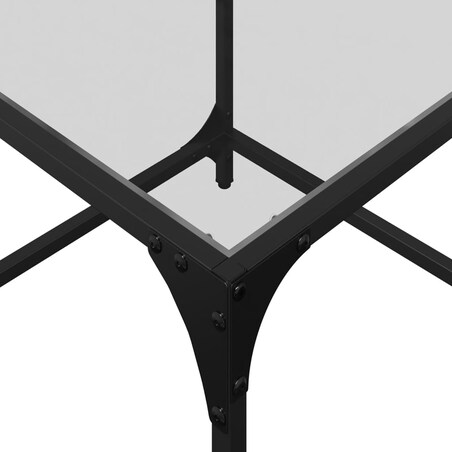 vidaXL Stoliki kawowe ze szklanym blatem, 2 szt., 50x50x40 cm, stal