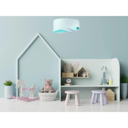 Lampa wisząca DREAMER biała/miętowa