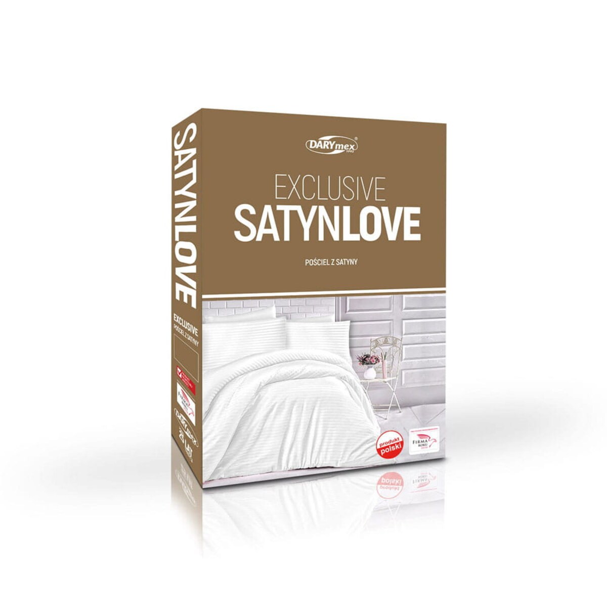 Pościel satyna bawełniana 140x200 Exclusive Cizgili kolor biały