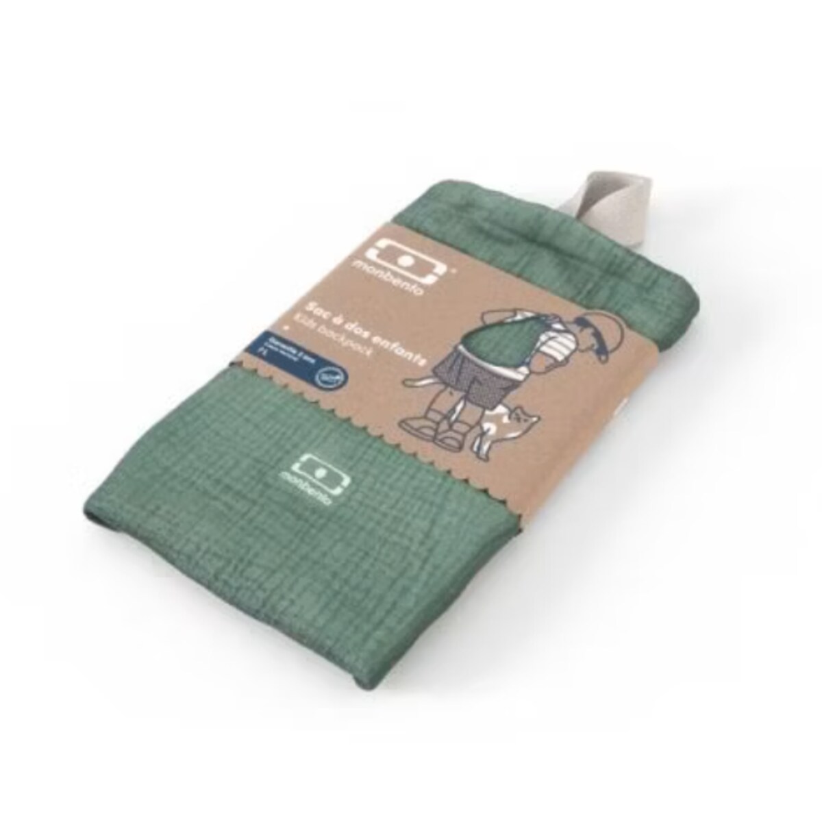 Plecaczek-worek zielony Buddy, 31 x 30 x 13cm, Monbento